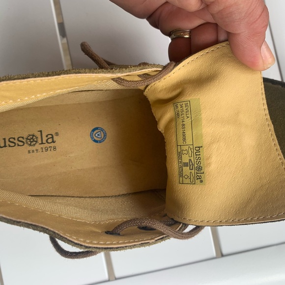 Bussola military green suede boots with laces size 7.5 (European 38) - Picture 14 of 16